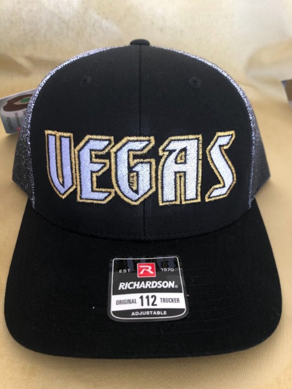 Las Vegas Black with Silver Mesh Snapback Hats!